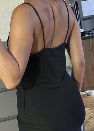 Платье h&m черное в сетку 4
