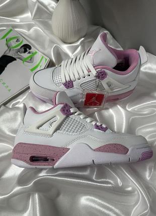 Nike air jordan 4 retro white pink oreo