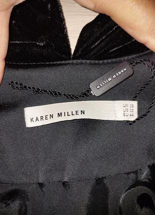 Черное бархатное мини платье caren millen. 5