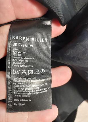 Черное бархатное мини платье caren millen. 6