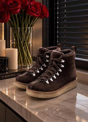 Grenson bridget – теплі черевики з натуральної замші та овчини