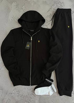 Новинка lyle &amp; scott спортивный костюм синий и черный