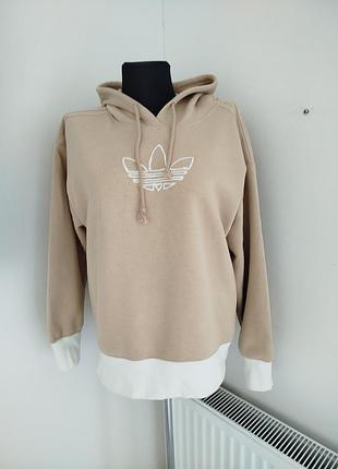 Бежевый оверсайз худи adidas