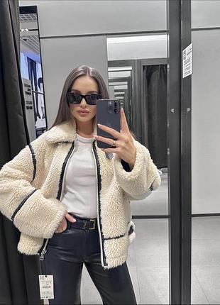 Куртка zara zw collection з екохутра