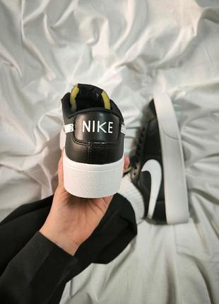 Nike blazer low platform black white premium 3