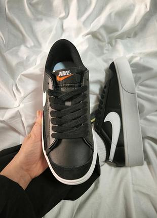 Nike blazer low platform black white premium 4