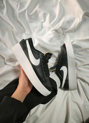 Nike blazer low platform black white premium 6
