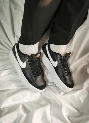 Nike blazer low platform black white premium 10
