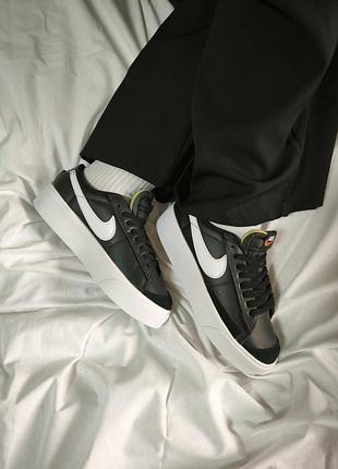 Nike blazer low platform black white premium 9