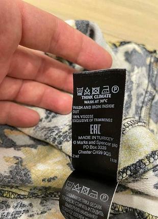 Вискозное платье m&amp;s в змеиный принт 7