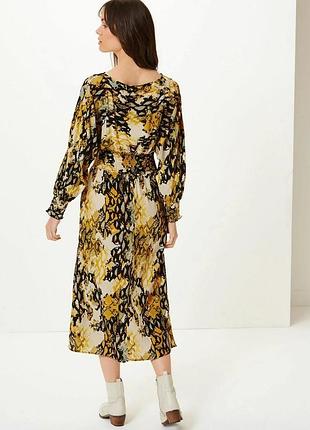 Вискозное платье m&amp;s в змеиный принт 2