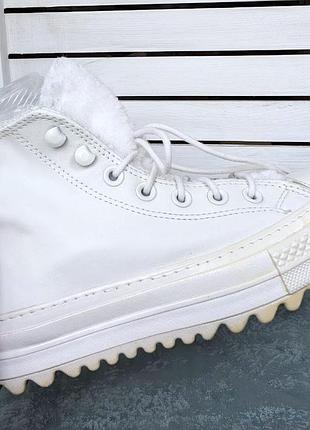 Кожаные утепленные кроссовки converse 2