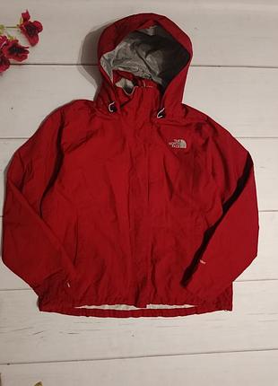 Красная мембранная куртка ветровка женская the north face hyvent (оригинал)