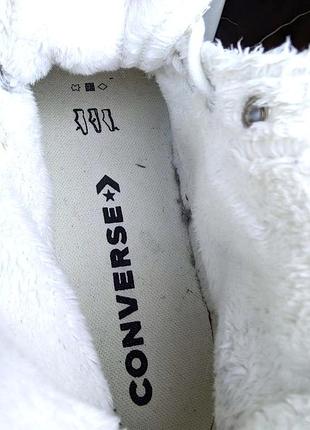 Кожаные утепленные кроссовки converse 6