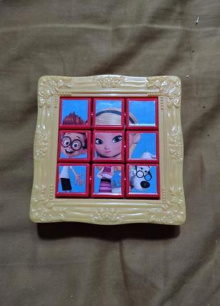 Детская игра-головоломка  кубики-пятнашки (мини-пазл), mcdonald's happy meal 2014 «приключения мистера пибоди и шермана» (mr. peabody & sherman)