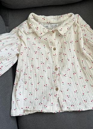 Муслінова сорочка zara для дівчинки