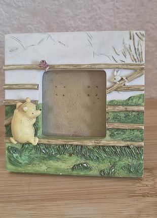 Вінтажна колекційна фоторамка classic pooh disney від charpente 3d (вінні пух), полістоун