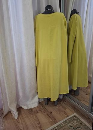 Котоновое с воланом платье 👗 2