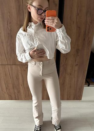 Штани бежеві stradivarius 4