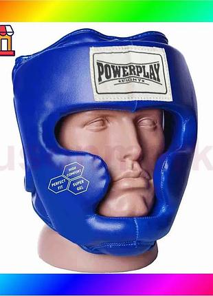 Bs боксерский шлем тренировочный best mix powerplay 3043 синий xs bas77/n