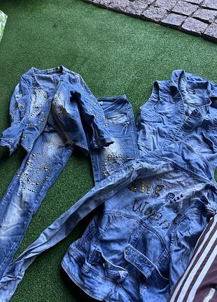 Джинсовый костюм zara mango оптом