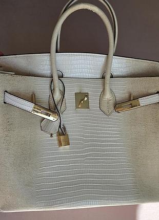 Сумка в стилі hermes біркін кожа 35см.