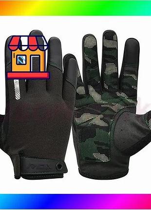 Bs рукавички для фітнесу best mix rdx t2 touch screen friendly full fingerf army green s bas77/n