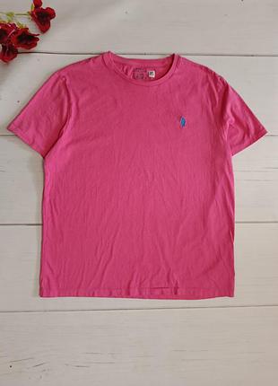 Розовая премиальная футболка женская polo ralph lauren (оригинал)