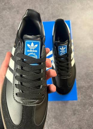 Кроссовки adidas samba black white 5