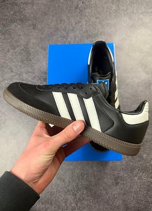 Кроссовки adidas samba black white 6