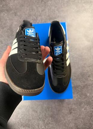 Кроссовки adidas samba black white 4
