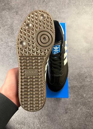 Кроссовки adidas samba black white 8