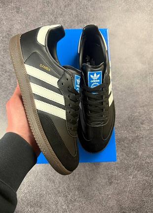 Кроссовки adidas samba black white 2