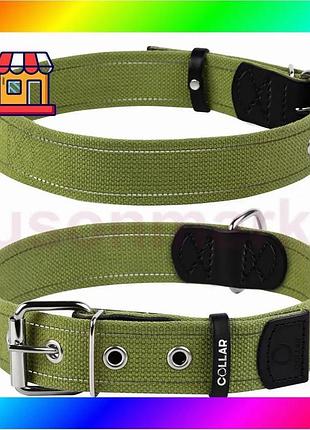Bs ошейник х/б тесьма best mix collar брезент (ширина 35мм, длина 51-63см) bas77/n