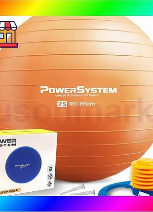 Bs м'яч для фітнесу best mix (фітбол) power system ps-4013 ø75 cm pro gymball orange bas77/n
