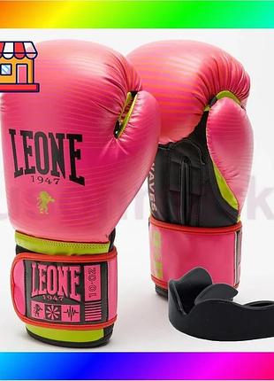 Bs боксерські рукавиці leone best mix gn313 waves fuxia 12 унцій (капу в комплекті) bas77/n