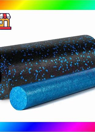 Bs масажний ролик (роллер) best mix гладкий powerplay pp-4348 2 in 1 epp foam roller чорно/синій (33x1 bas77/n