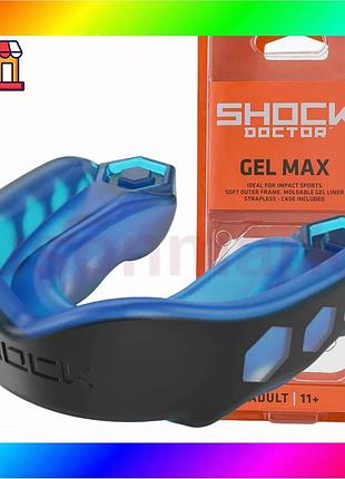 Bs капа shock doctor best mix gel max взрослая (возраст 11+) black/blue (art. 6100-bb-ad) bas77/n
