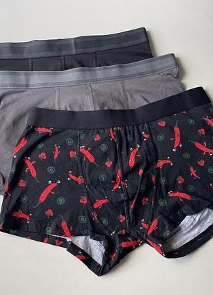 3 шт набір боксерів труси чоловічі primark