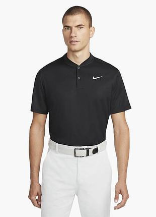 Новая черная футболка поло найк nike court dri-fit blade polo, факт l, оригинал