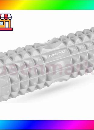 Bs масажний ролик (роллер) best mix powerplay 4405 eva massage roller сірий (33x12см.) bas77/n
