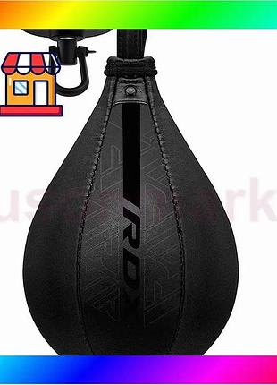 Bs пневмогруша боксерська rdx best mix f6 kara speed ball + swivel matte black bas77/n