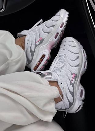 😍 женские кроссовки nike max tn plus white grey pink