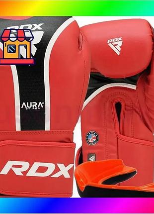 Bs боксерські рукавиці rdx best mix aura plus t-17 red/black 16 унцій (капа в комплекті) bas77/n