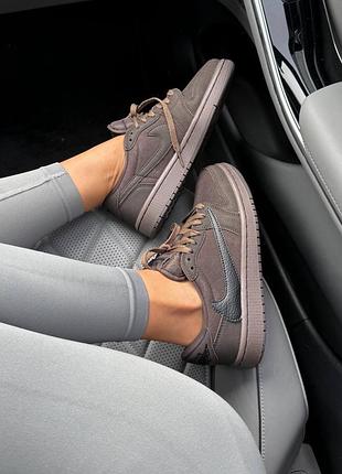 😍 жіночі кросівки nike travis scott velvet brown and dark mocha