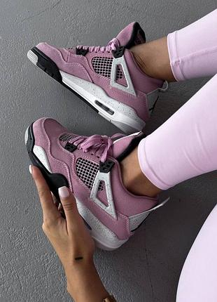 😍 женские кроссовки nike air jordan 4 retro “orchid pink”