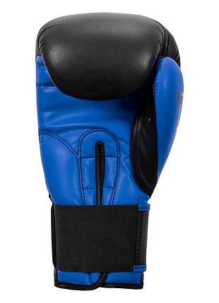 Bs боксерские перчатки title best mix boxing dynamic strike black/blue 12 oz (бинты 4м. в комплекте) bas77/n 8