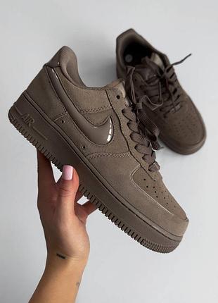 😍 жіночі кросівки nike air force mink brown