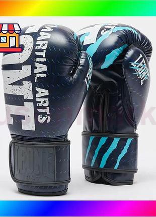 Bs боксерські рукавиці leone best mix gn004 primal instinct blue 16 унцій bas77/n