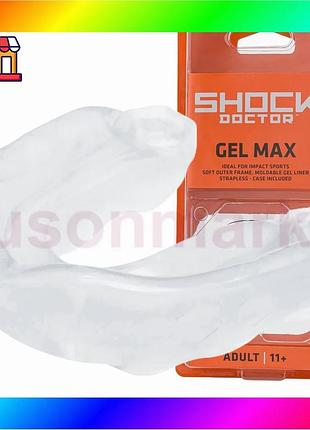 Bs капа shock doctor best mix gel max взрослая (возраст 11+) clear (art. 6190-tc-ad) bas77/n